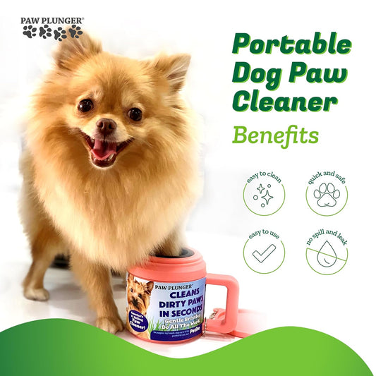 – Dog Paw Cleaner - Puppy Essentials - Portable Dirty Paw Washer - Ideal for Large Dogs - Black